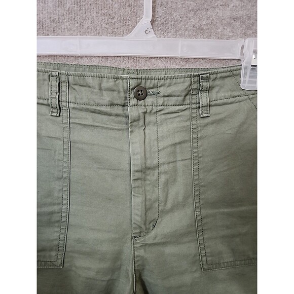 Levis Utility Chino Pants Womens 33 Green Flip Pockets 100% Cotton - Picture 3 of 9